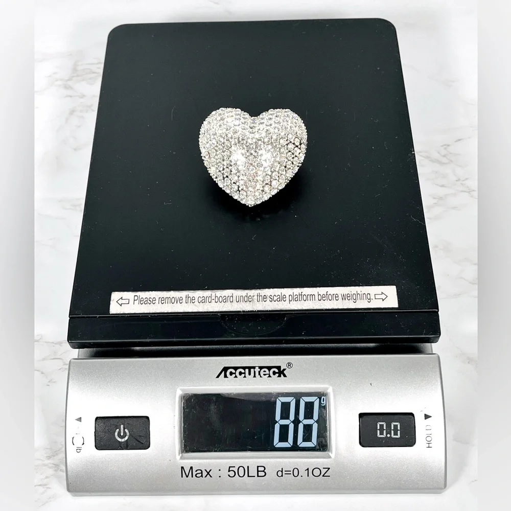 Heart-Shaped Rhinestone Trinket Box - Picture 10 of 10